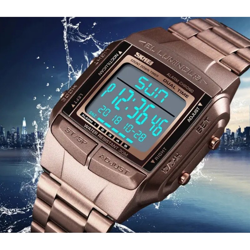 Спортивний годинник Skmei Illuminator Темна кава