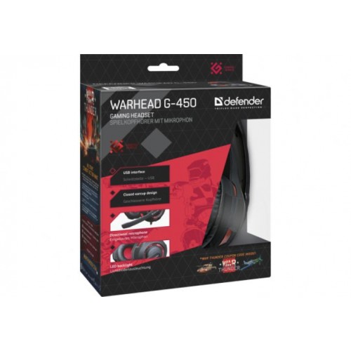 Гарнітура Defender Warhead G-450 Red-Black (64146) (6358195) Гарнітура Defender Warhead G-450 Red-Black (64146) (6358195)