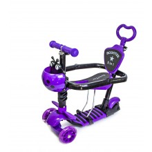Самокат дитячий Scooter Сонечко 5in1 56х76х26 см Violet (1369787139)