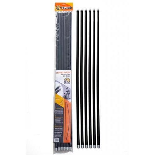 Комплект гнучких ручок Savent 1 м x 6 шт для чищення димоходу Комплект гнучких ручок Savent 1 м x 6 шт для чищення димоходу