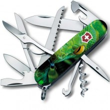 Складаний ніж Victorinox Huntsman Zodiac Зелена дерев'яна змія 91 мм Різнокольоровий (1.3713.3_Z4310pk)