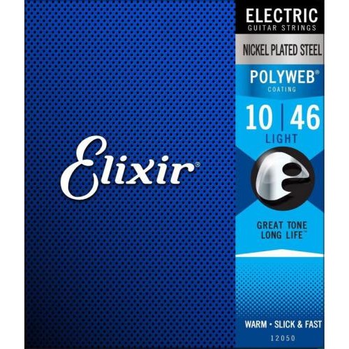 Струни для електрогітари 6 шт Elixir 12050 Polyweb Nickel Plated Steel Light 10/46 Струни для електрогітари 6 шт Elixir 12050 Polyweb Nickel Plated Steel Light 10/46