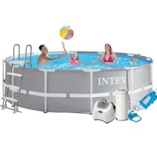 Каркасний басейн Intex 26718-6, 366 х 122 см (4 г/год, 3785 л/год, тент, підстилка, драбина, набір для догляду)