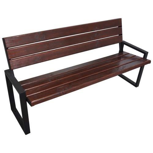 Крамниця садова зі спинкою GoodsMetall в стилі ЛОФТ 1500х450х450мм ЛС81