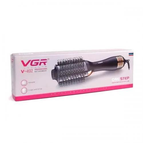 Фен-гребінець для укладання волосся VGR V-492 з іонізацією 1000W Black (3_04598) Фен-гребінець для укладання волосся VGR V-492 з іонізацією 1000W Black (3_04598)