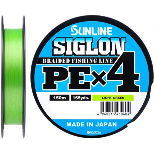 Шнур Sunline Siglon PE х4 150m Салатовий 0.4/0.108mm 6lb/2.9kg (1658-09-02) Шнур Sunline Siglon PE х4 150m Салатовий 0.4/0.108mm 6lb/2.9kg (1658-09-02)