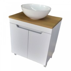 Пластикова тумба підлогова The MIX Кварта зі стільцем і чашею Мона 50х80х42 см