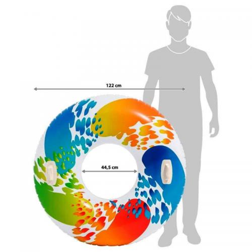 Коло надувне з ручками Intex Кольорова крапля 119 см (58202) в інтернет супермаркеті PbayMarket!