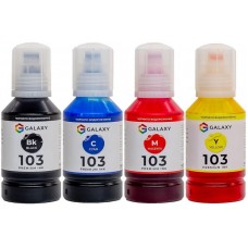 Комплект чорнил Galaxy 103 Epson B/C/M/Y 140 мл 4 шт Різнокольоровий (10452)