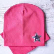 Дитяча шапка з хомутом КАНТА розмір 48-52 Рожевий (OC-312)
