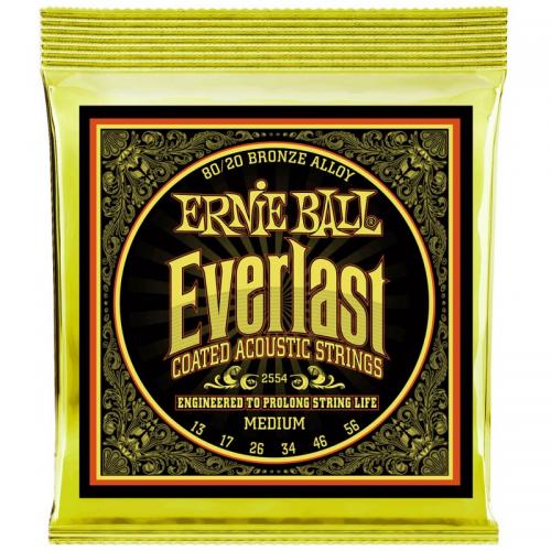 Струни для акустичної гітари Ernie Ball 2554 Everlast 80/20 Bronze Medium Acoustic 13/56 Струни для акустичної гітари Ernie Ball 2554 Everlast 80/20 Bronze Medium Acoustic 13/56