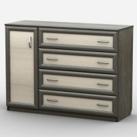 Комод Тиса Мебель АКМ-31 1 Венге Дуб молочний 90x45x120 см Комод Тиса Мебель АКМ-31 1 Венге Дуб молочний 90x45x120 см