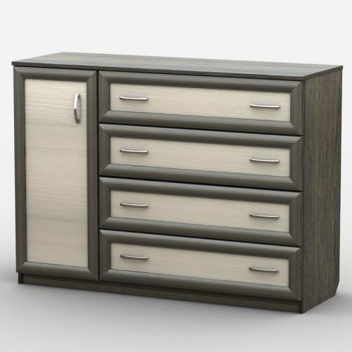 Комод Тиса Мебель АКМ-31 1 Венге Дуб молочний 90x45x120 см Комод Тиса Мебель АКМ-31 1 Венге Дуб молочний 90x45x120 см