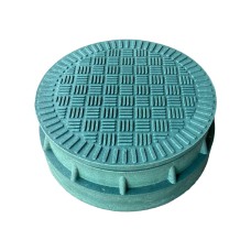 Люк каналізаційний полімерпіщаний Воюс Ø315 А15 Зелений