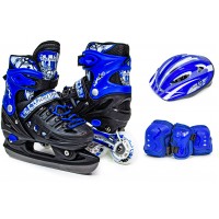 Комплект ролики-ковзани із захистом 2in1 Scale Sport. Dark blue (розмір 29-33) 97811142