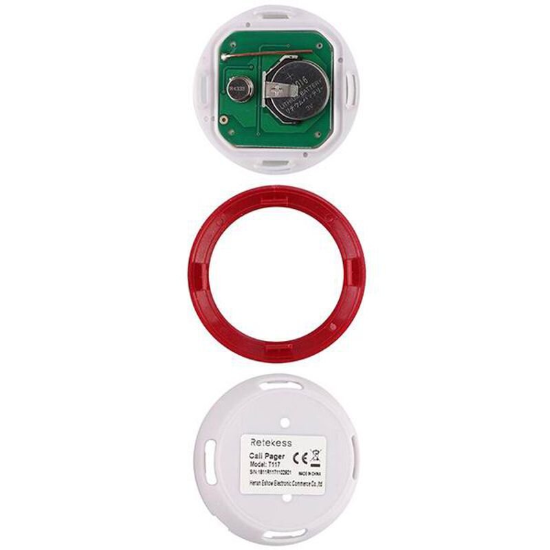 Кнопка виклику офіціанта безпровідна з 4-ма кнопками Retekess T117 чорна (счет, вызов, отмена, кальян)