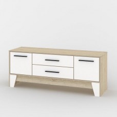 Комод Тиса Мебель 101 Дуб сонома Білий 60x40x151.5 см