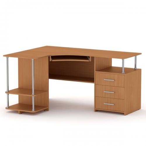 Стіл кутовий СУ 4 Компаніт 150х110х77 см Бук Стіл кутовий СУ 4 Компаніт 150х110х77 см Бук