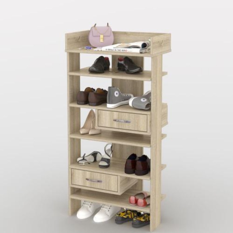 Стелаж для взуття Тиса Мебель ТО-208 Дуб сонома 128.5x60 см