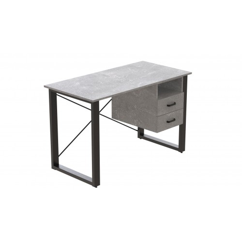 Письмовий стіл із ящиками Ferrum-decor Оскар 750x1200x600 метал Чорний ДСП Бетон 16 мм (OSK0007) в інтернет супермаркеті PbayMarket!