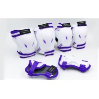 Захист дитячий наколінники, налокітники, рукавички HYPRO SK-6967 8-12 років White-Violet (US00508)