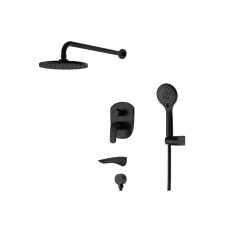 Вбудована душова система із змішувачем Koer KB-64008-05 (Колір чорний) (KR3477)