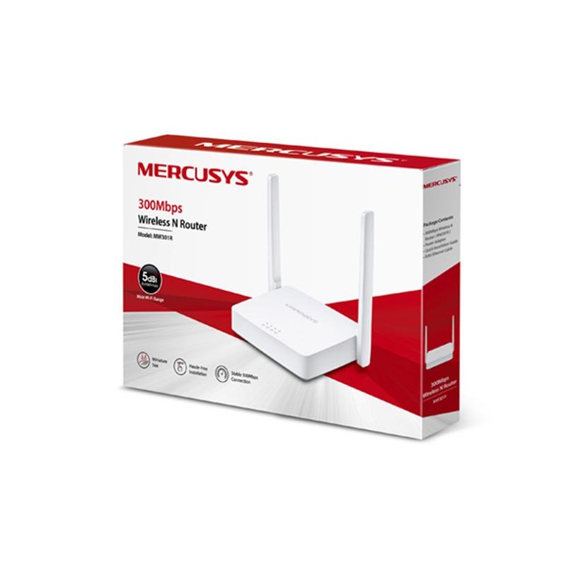 Бездротовий маршрутизатор Mercusys MW301R (N300, 1хFE Wan, 2хFE LAN, 2 антени)