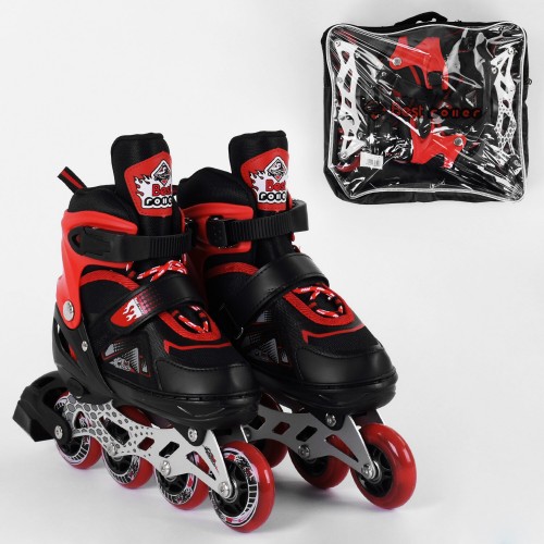 Роликові ковзани світло на передньому колесі Best Roller PU колеса 30-33 Red/Black (98927)