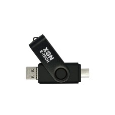 Флеш-накопичувач XON FlashDrive MultiConnect 128GB USB 2.0 + USB Type-C + MicroUSB Чорний (FX2M128PB 7645)