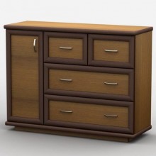 Комод Тиса Мебель АКМ-40 1 Лісовий горіх 90x45x120 см