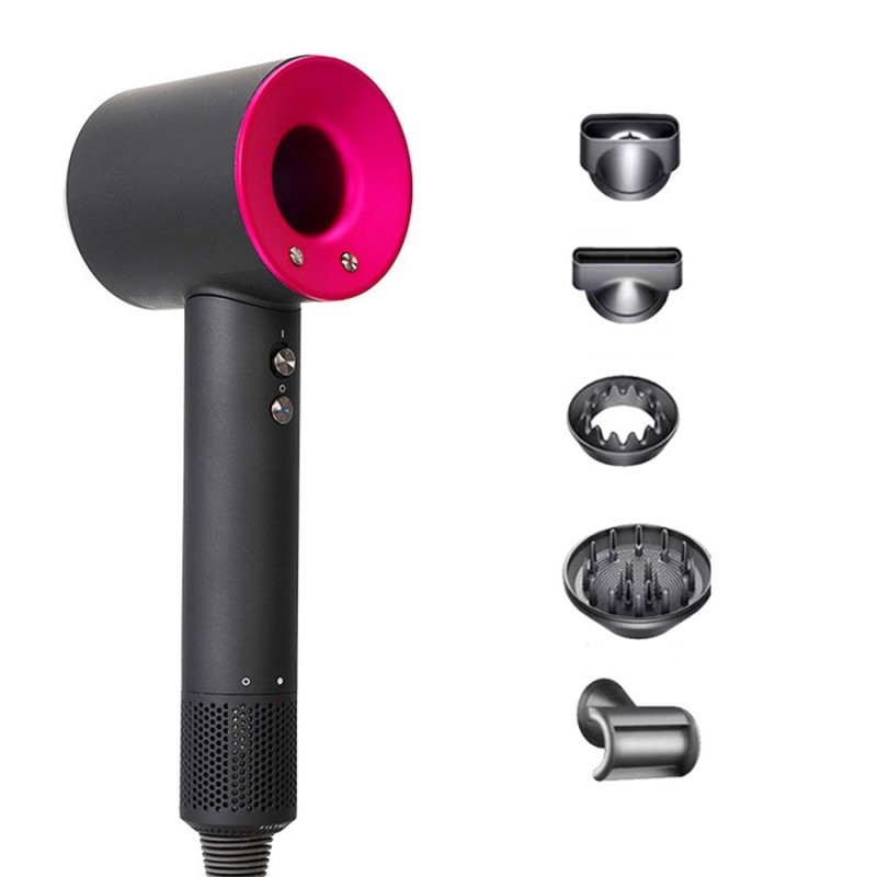 Фен-стайлер для волосся 6 в 1 Lugi Magic Hair Supersonic Premium фуксія (PH770P)