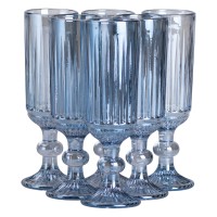 Набір келихів для шампанського YIWU 160 мл Блакитний 6 шт (HP-19-67)