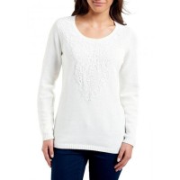 Пуловер Eddie Bauer Women Sweater Lace-Up IVORY M Білий (7101830IV-M)