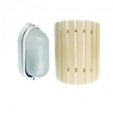 Світильник для лазні МС 1101 + Огорожа світильника для лазні та сауни PRO 330х270 мм