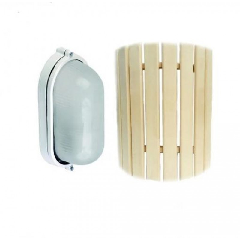 Світильник для лазні МС 1101 + Огорожа світильника для лазні та сауни PRO 330х270 мм