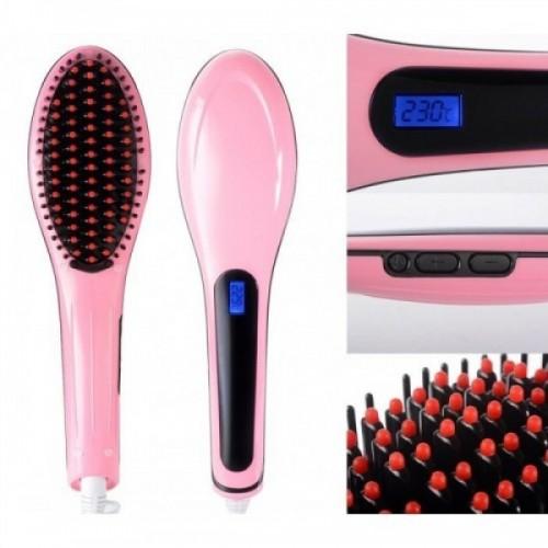 Гребінець-випрямляч Fast Hair Straightener HQT-906 Рожевий Гребінець-випрямляч Fast Hair Straightener HQT-906 Рожевий