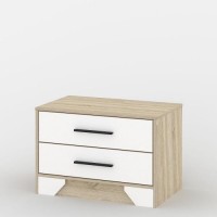 Комод Тиса Мебель 112 Дуб сонома Білий 50x40x73 см