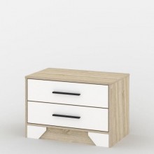 Комод Тиса Мебель 112 Дуб сонома Білий 50x40x73 см