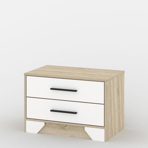 Комод Тиса Мебель 112 Дуб сонома Білий 50x40x73 см