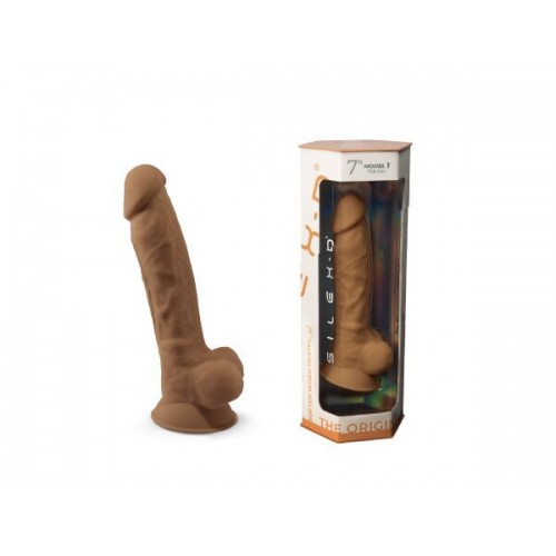 Фалоімітатор SilexD Johnny Caramel (MODEL 1 size 7in), двошаровий, силікон + Silexpan, діаметр 3,8см в інтернет супермаркеті PbayMarket!
