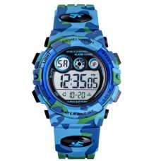 Наручний годинник чоловічий Skmei Kids Синій камуфляж (2104)