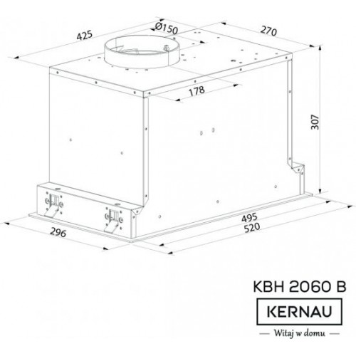 Витяжка вбудована Kernau KBH 2060 B GLASS в інтернет супермаркеті PbayMarket!