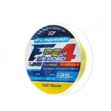 Шнур Flagman PE Hybrid F4 135м / 0.10мм / 4.6кг / 10Lb FluoYellow (27135-010)