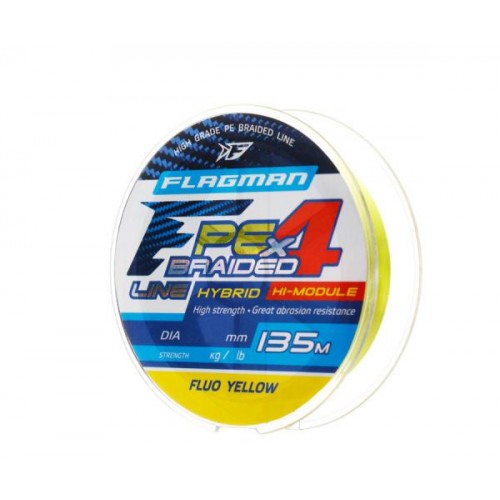 Шнур Flagman PE Hybrid F4 135м / 0.10мм / 4.6кг / 10Lb FluoYellow (27135-010) в інтернет супермаркеті PbayMarket!