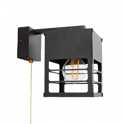 Бра в стилі лофт MSK Electric Urban під лампу Е27 NL 2310-1 BK Бра в стилі лофт MSK Electric Urban під лампу Е27 NL 2310-1 BK