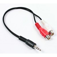Аудіо-кабель Cablexpert (CCA-406) 3.5мм-2xRCA-тюльпан 0,2м, стерео