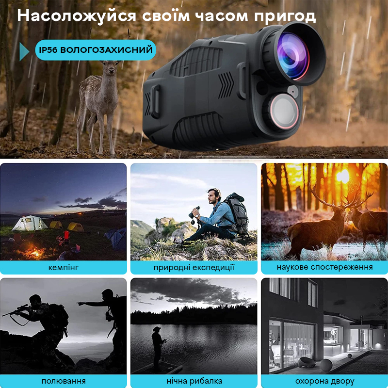 Монокуляр нічного бачення ПНБ з 10Х зумом та відео фото записом Nectronix R11B, з акумулятором