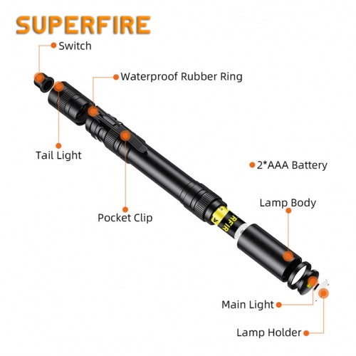 Ліхтар кишеньковий Superfire L28 Чорний (1935810209)