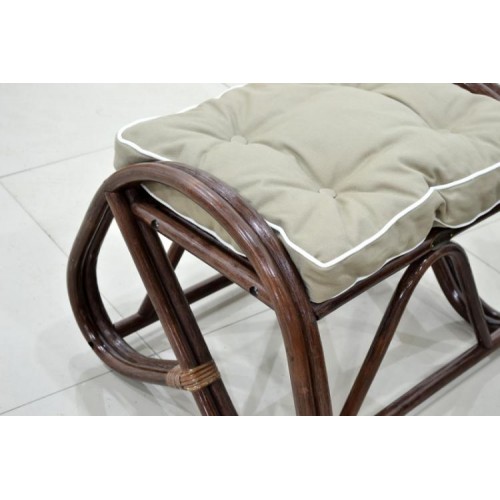 Крісло з пуфом CRUZO Set Натуральний ротанг Горіховий (kr00007) Крісло з пуфом CRUZO Set Натуральний ротанг Горіховий (kr00007)