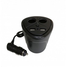Автомобільний розгалужувач для прикурювача Olesson 1670 (2 USB 12V-24V)